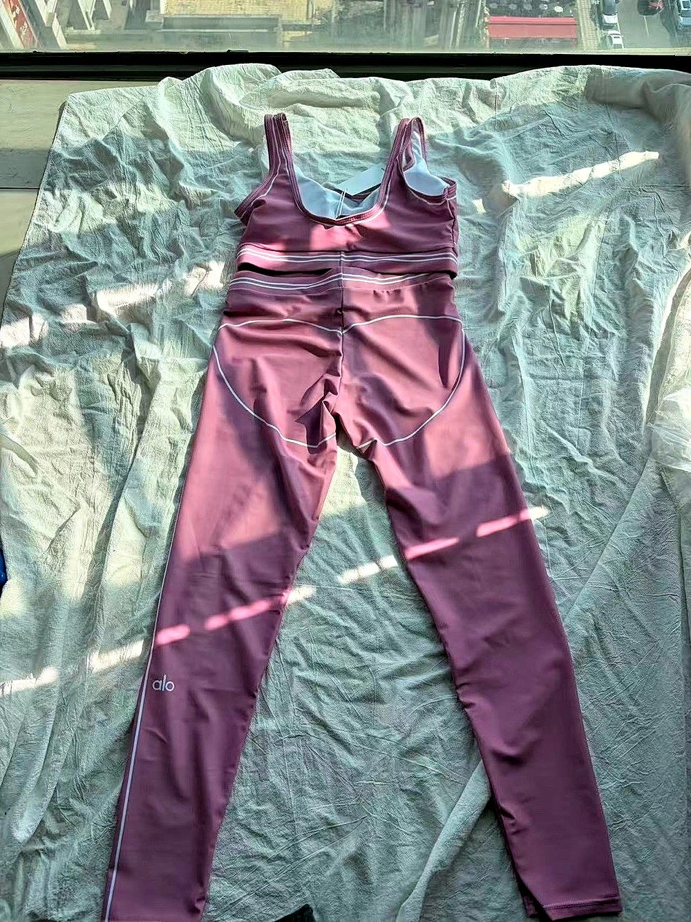 alo Purple Athletic Legging Set